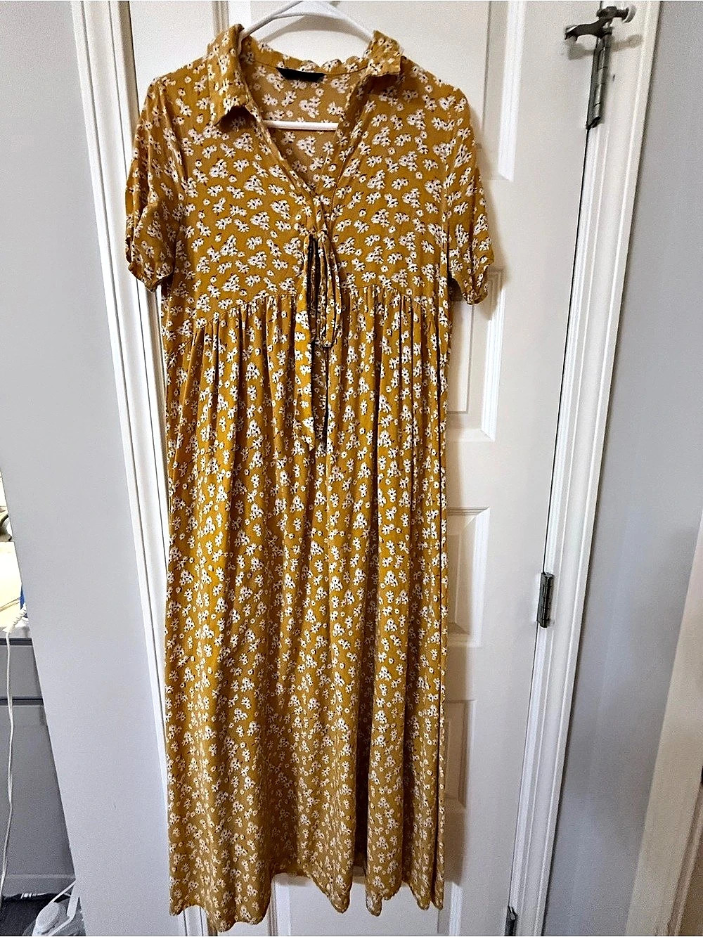 Yellow Floral Maxi Dress Size Large